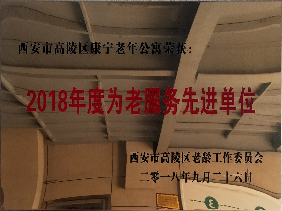 2018年度为老服务先进单位